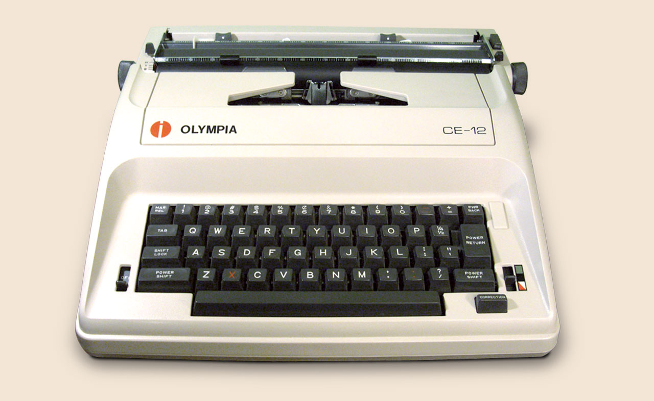 Eine moderne Schreibmaschine (1980)